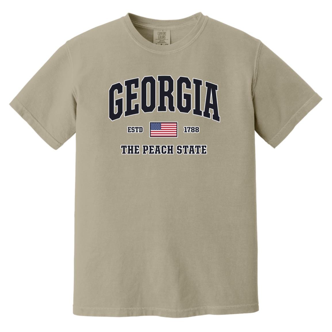 USA Flag Georgia Shirt - Patriotic GA Comfort Colors Tee