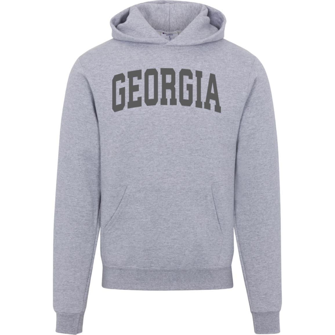 College Style Georgia Hoodie - GA Blackout Champion Sweatshirt