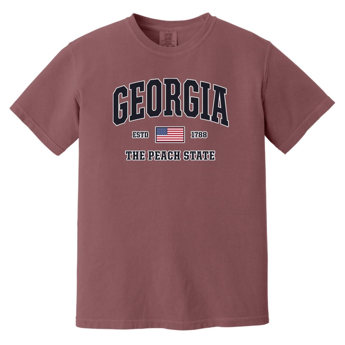 USA Flag Georgia Shirt - Patriotic GA Comfort Colors Tee