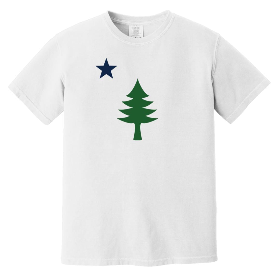 Maine 1901 Flag Tree & Star Oversized T-Shirt