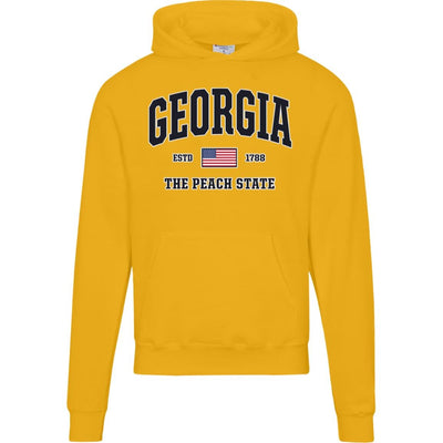 USA Flag Georgia Hoodie - Patriotic GA Champion Sweatshirt