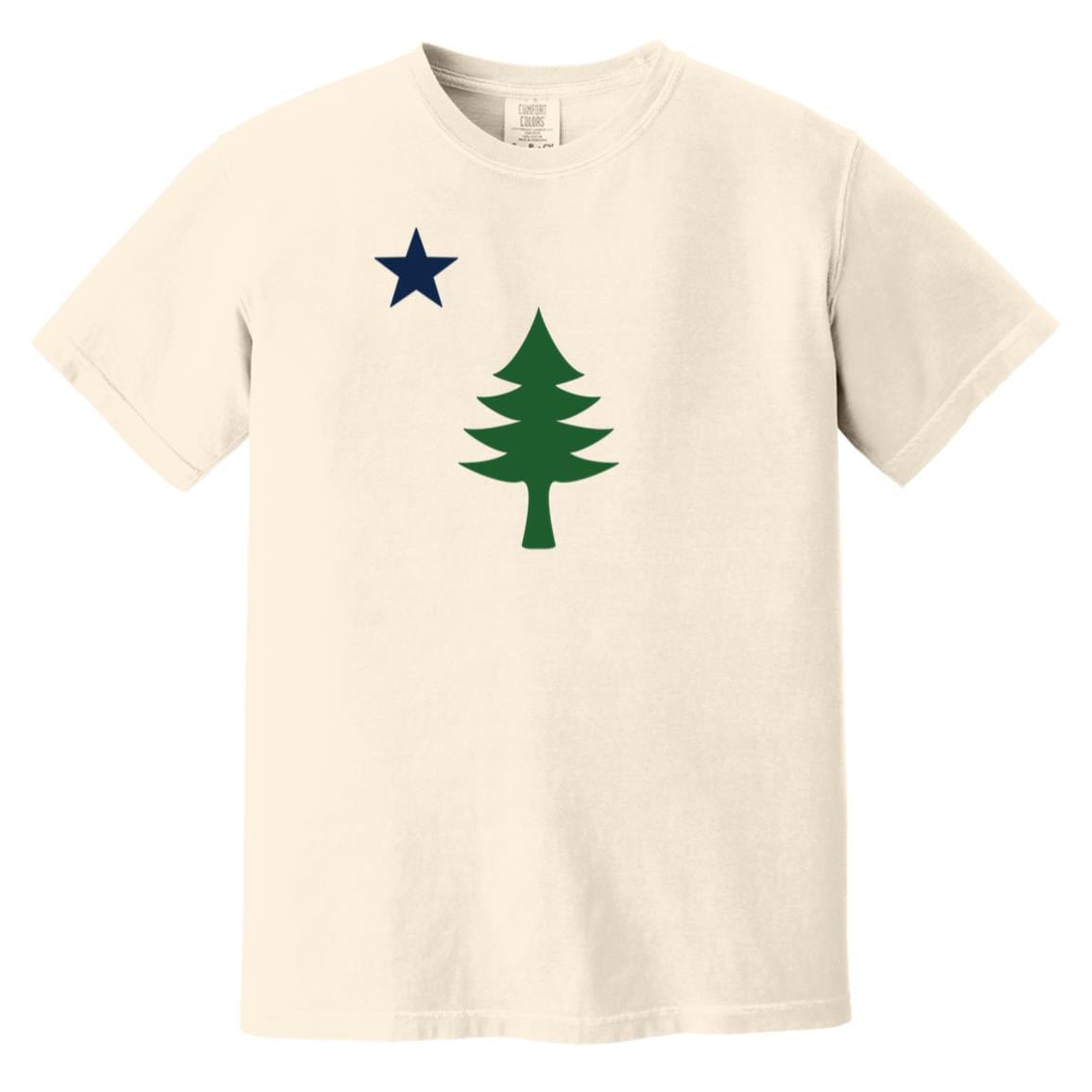 Maine 1901 Flag Tree & Star Oversized T-Shirt