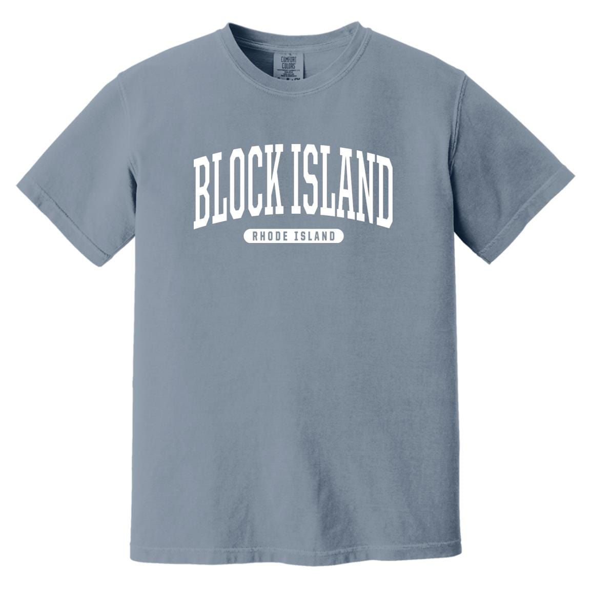 College Style Block Island T-Shirt - RI Comfort Colors Tee