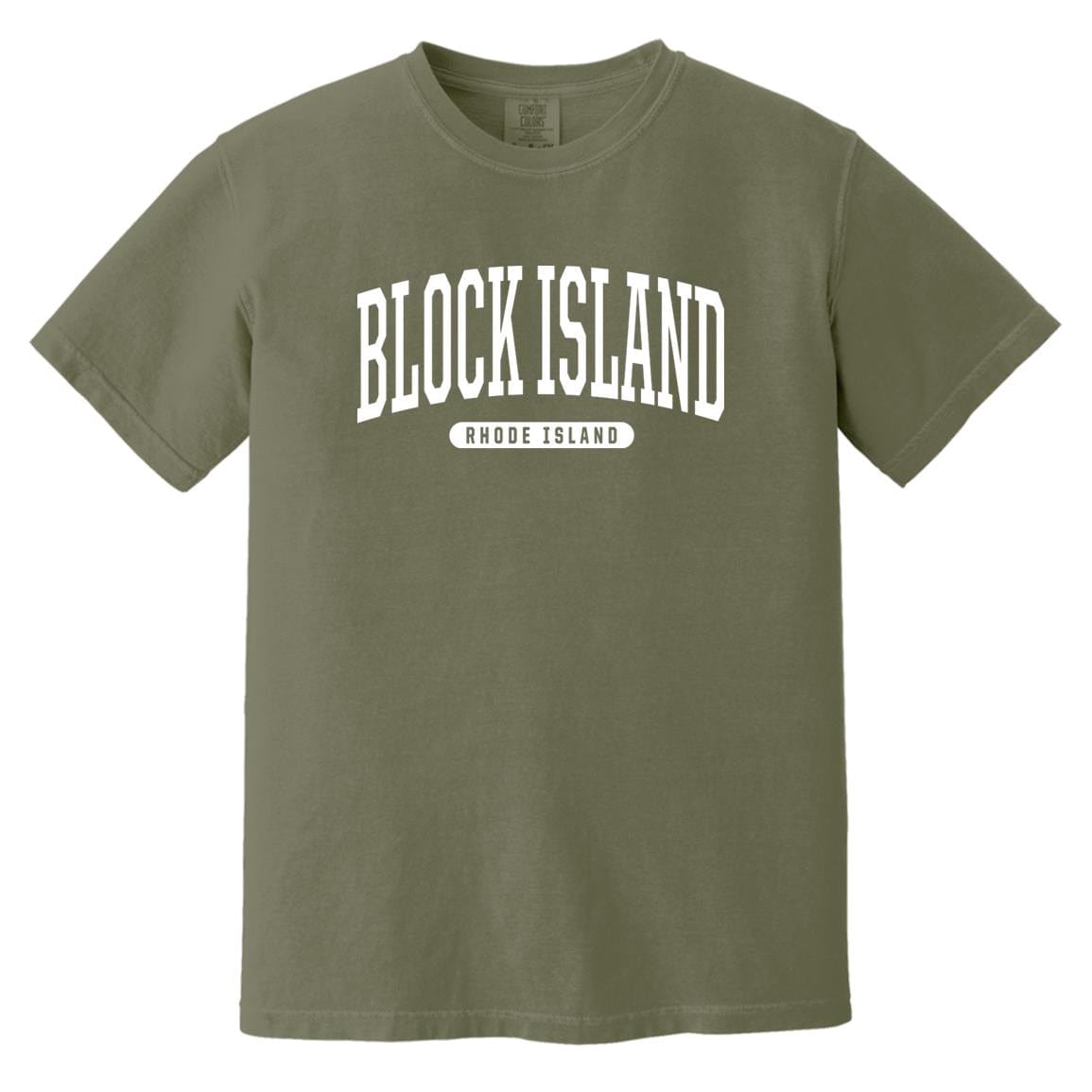 College Style Block Island T-Shirt - RI Comfort Colors Tee