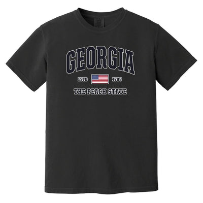 USA Flag Georgia Shirt - Patriotic GA Comfort Colors Tee