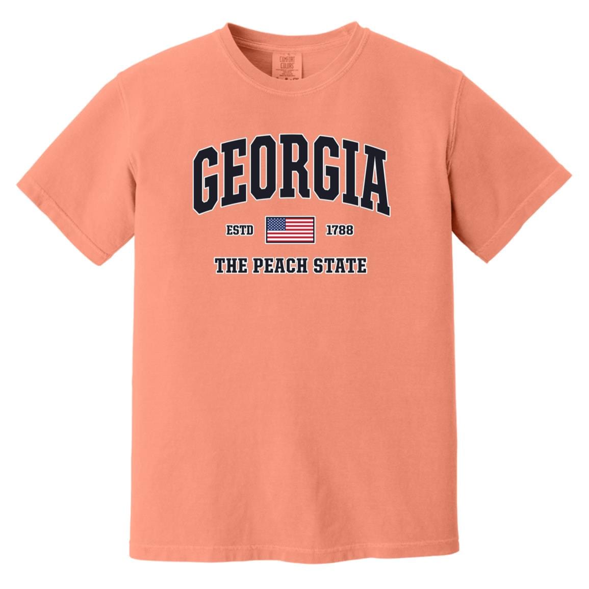 USA Flag Georgia Shirt - Patriotic GA Comfort Colors Tee