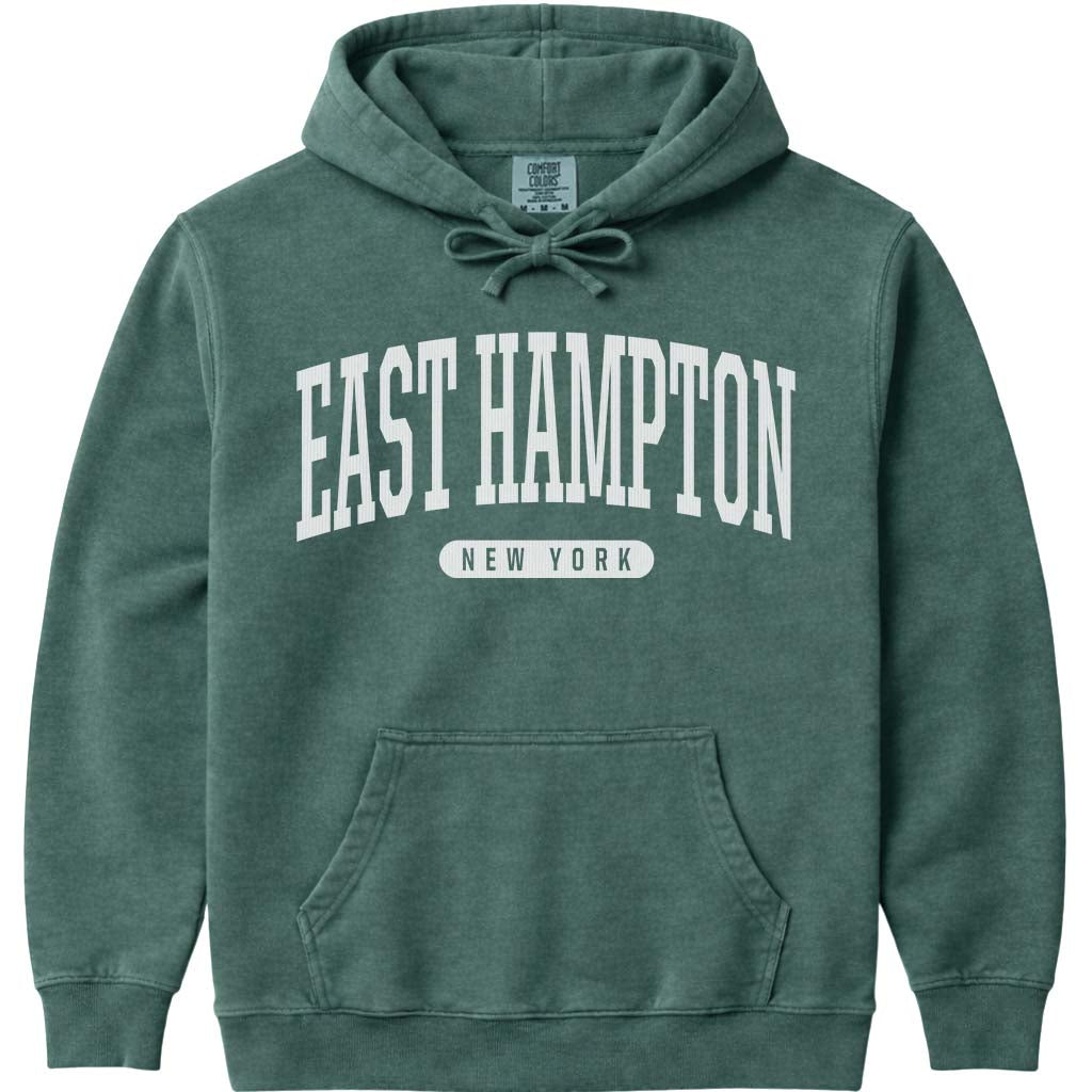 East Hampton New York Hoodie - Blue Spruce