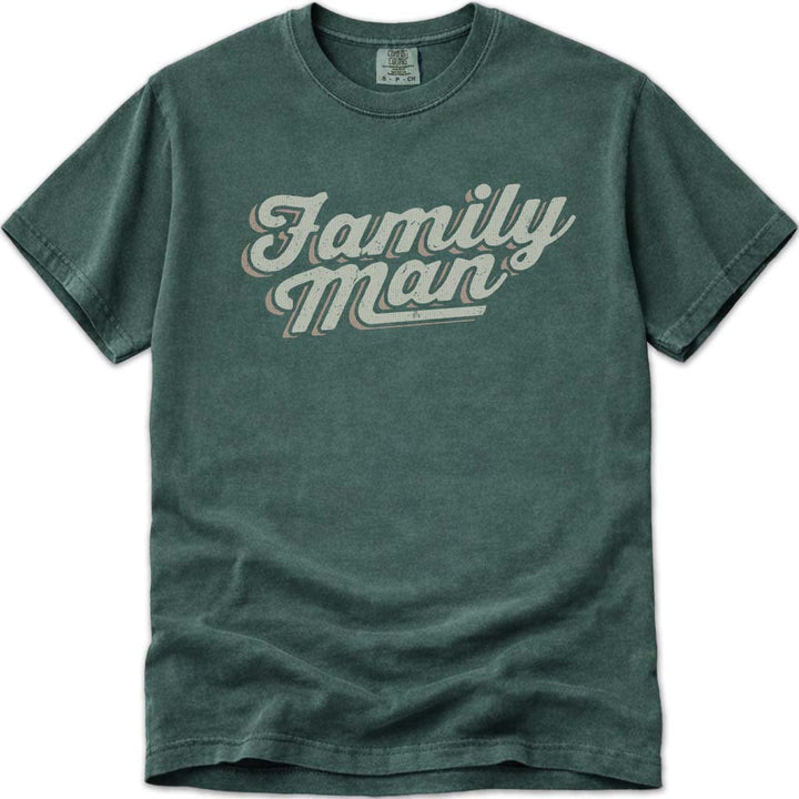 Family Man Vintage Dad T-Shirt - Blue Spruce