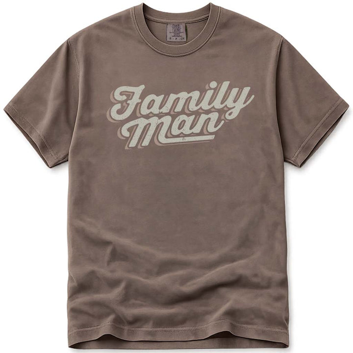 Family Man Vintage Dad T-Shirt - Espresso