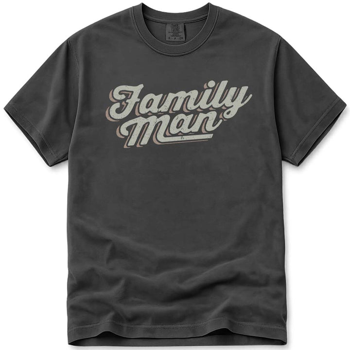 Family Man Vintage Dad T-Shirt - Pepper