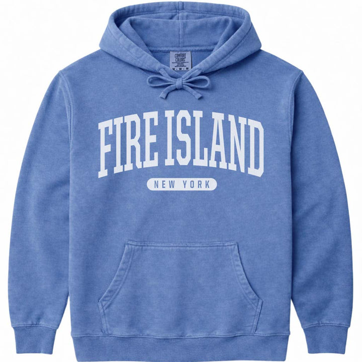 Fire Island New York Hoodie - Flo Blue