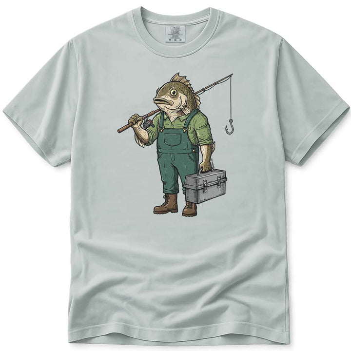 Fish Man Fisherman Fishing T-Shirt - Bay