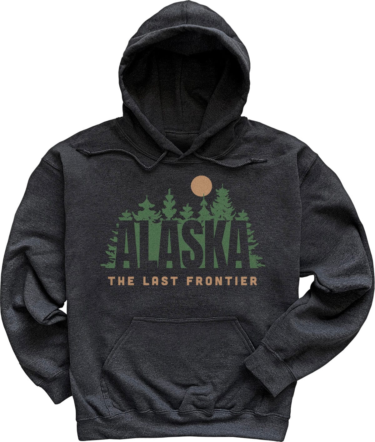 Dark Heather Grey Forest Moon Alaska Sweatshirt Hoodie