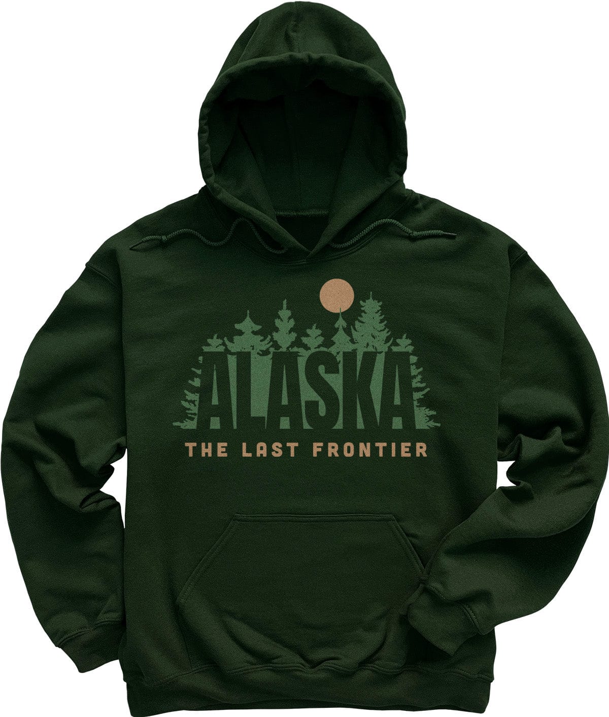 Forest Dark Green Forest Moon Alaska Sweatshirt Hoodie