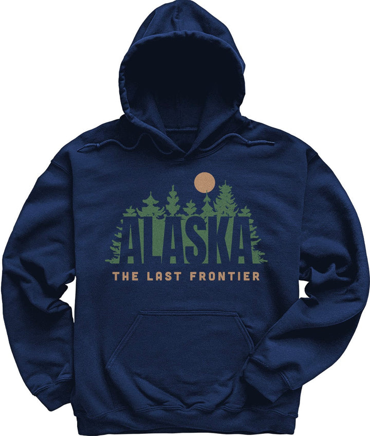 島　Sure Manufacturing Alaska Hoodie Alaska Hoodie, Retro Mountain Sun Unisex Alaska Hoodie