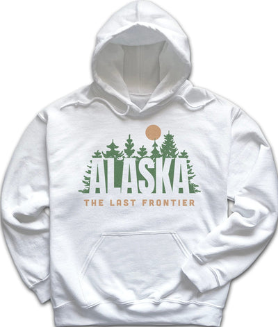 White Forest Moon Alaska Sweatshirt Hoodie