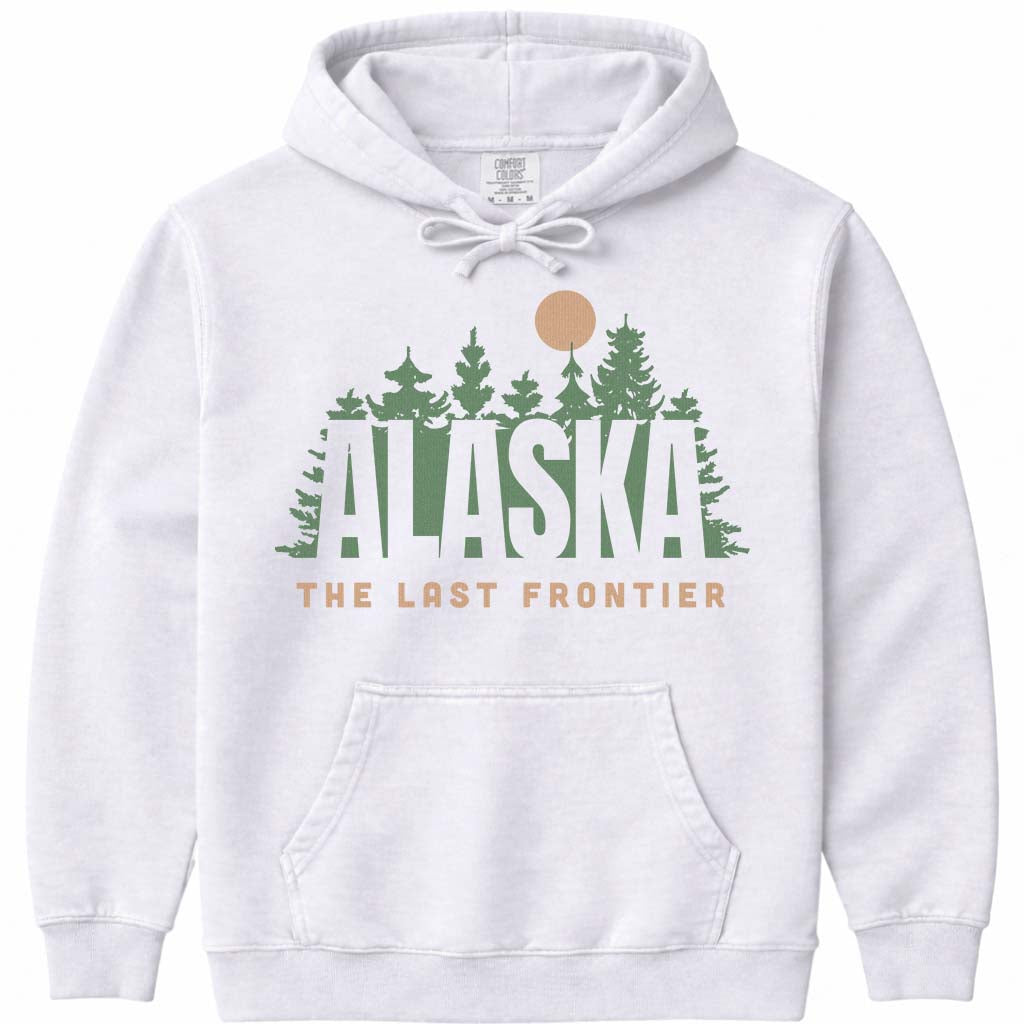 Forest Moon Alaska Hoodie Sweatshirt - White