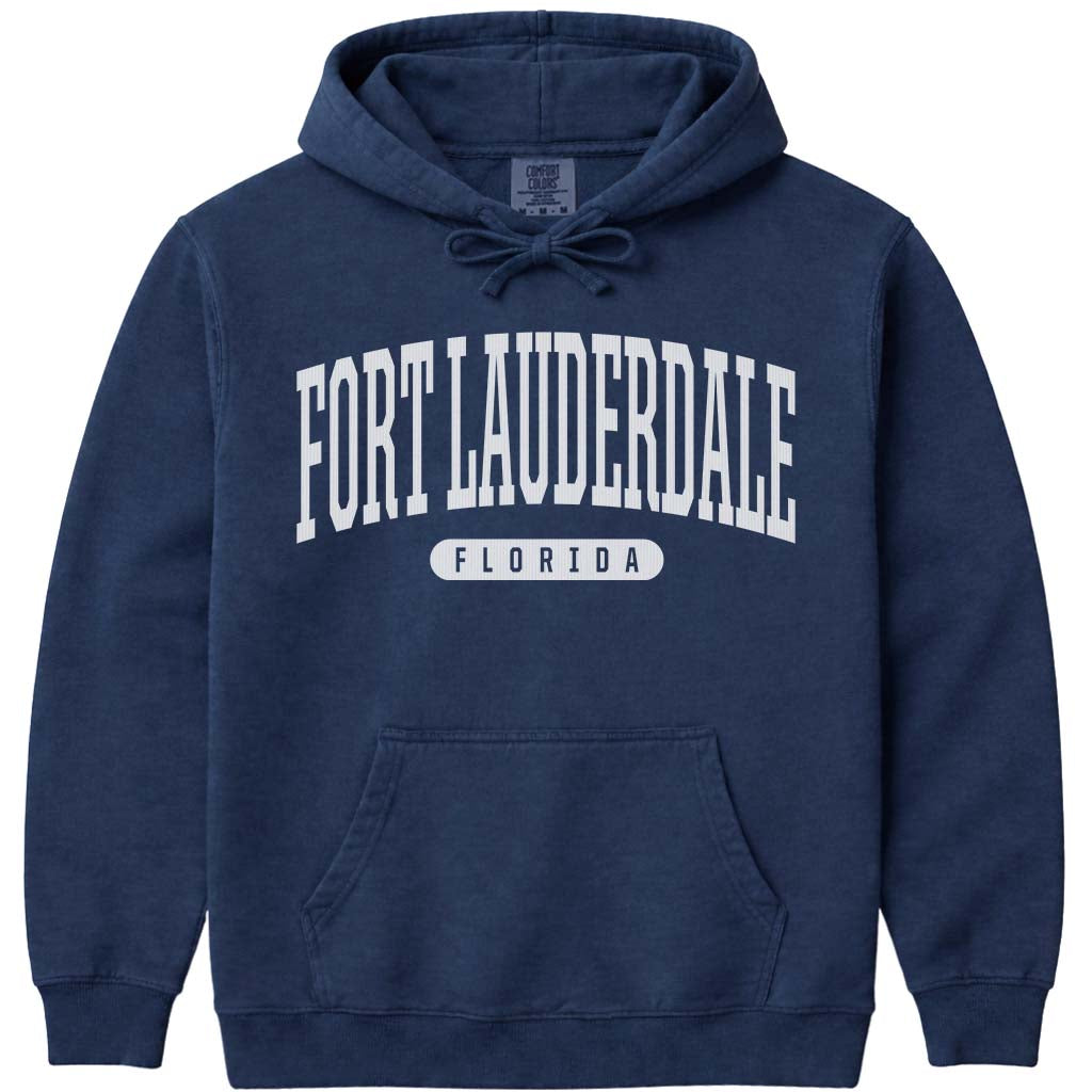Fort Lauderdale Florida Hooded Sweatshirt - Navy
