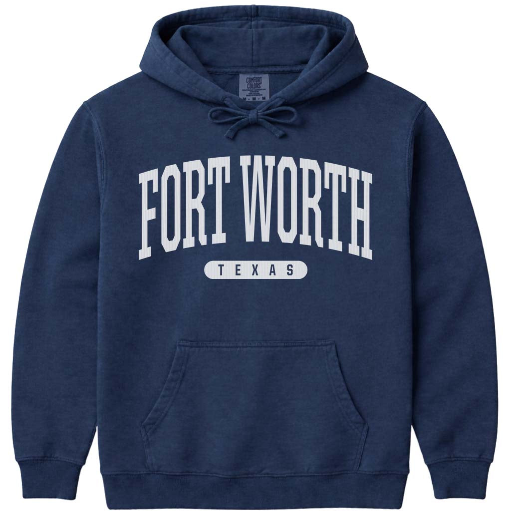 Fort Worth Texas Hooded Sweatshirt - Navy