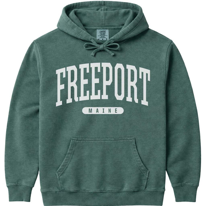 Vintage College Freeport Maine Sweatshirt - Blue Spruce