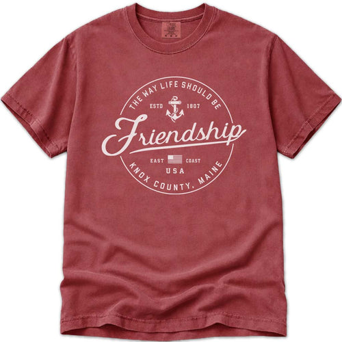 Friendship Maine Anchor Knox County Badge T Shirt