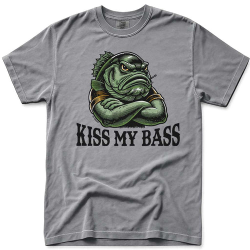 Funny Kiss My Bass Fishing T-Shirt
