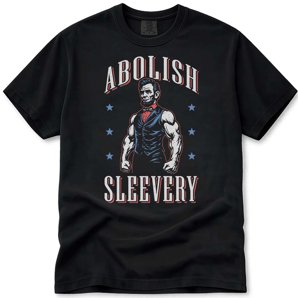 Abolish Sleevery Abe Lincoln Lifting Tee - Black