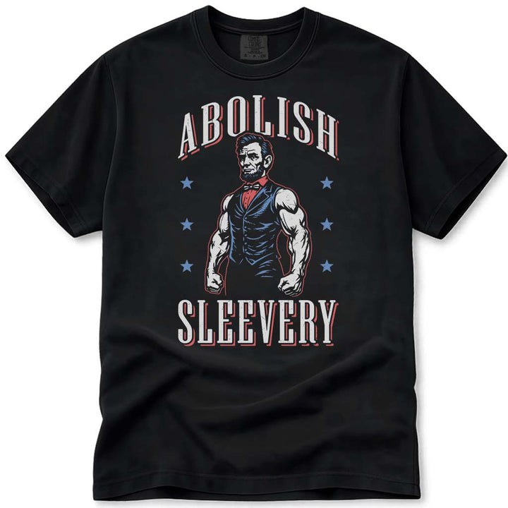 Abolish Sleevery Abe Lincoln Lifting Tee - Black