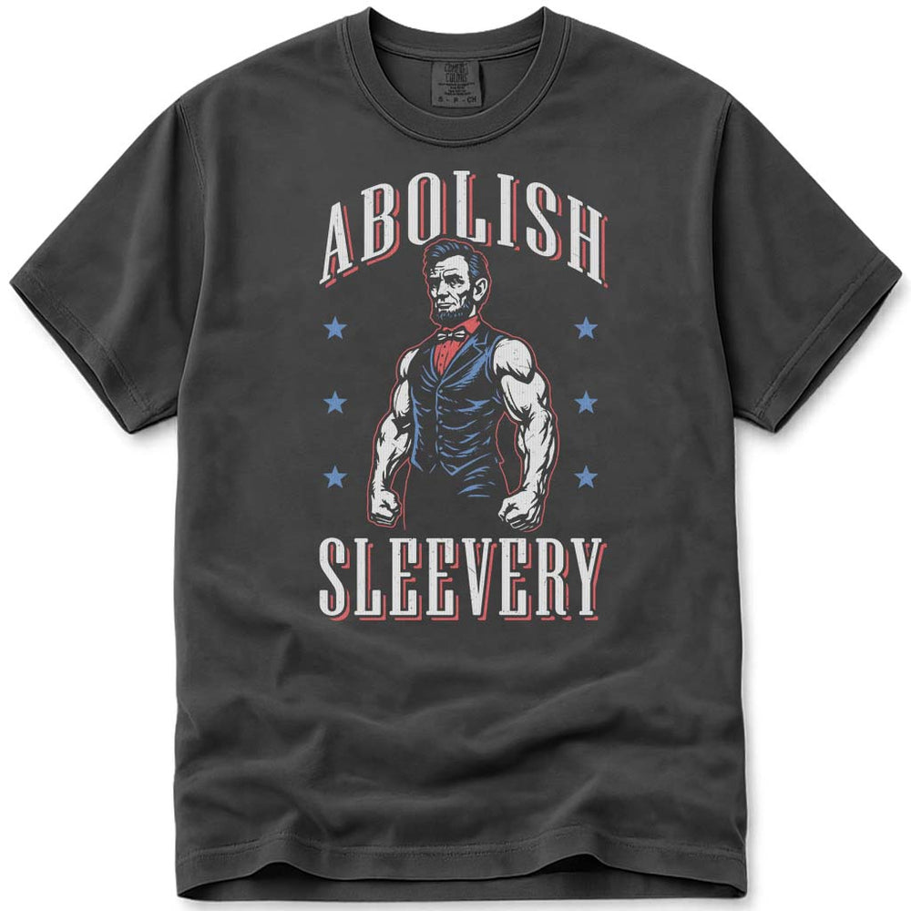 Abolish Sleevery Abe Lincoln Lifting Tee - Pepper
