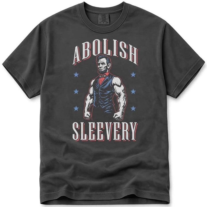 Abolish Sleevery Abe Lincoln Lifting Tee - Pepper