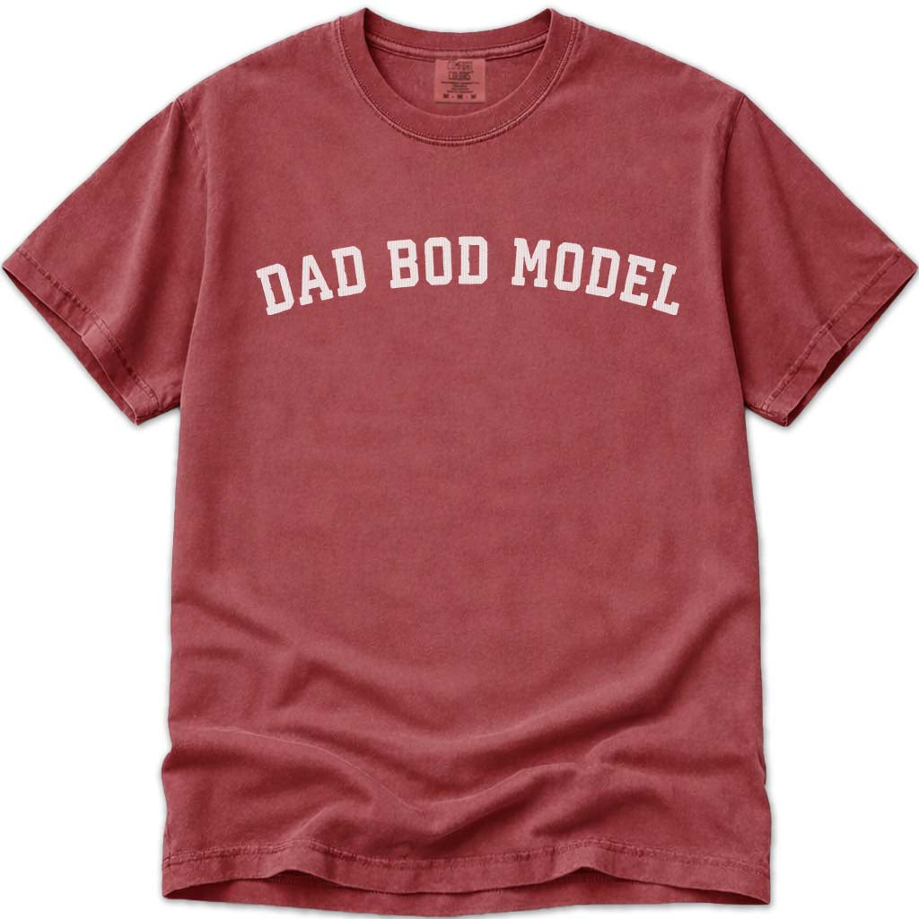 Vintage Funny Dad Bod T-Shirt - Crimson