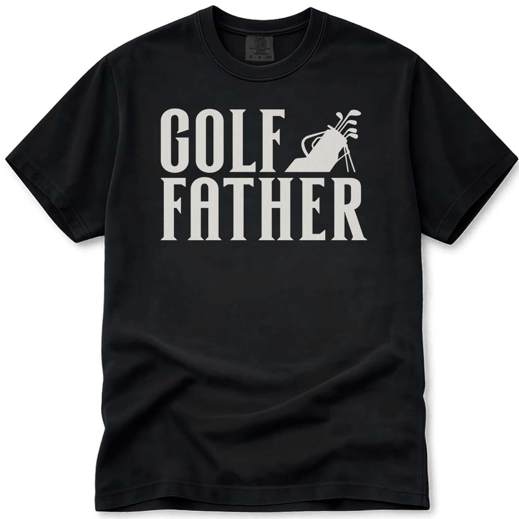 Golf Father Godfather Pun Dad T-Shirt - Black