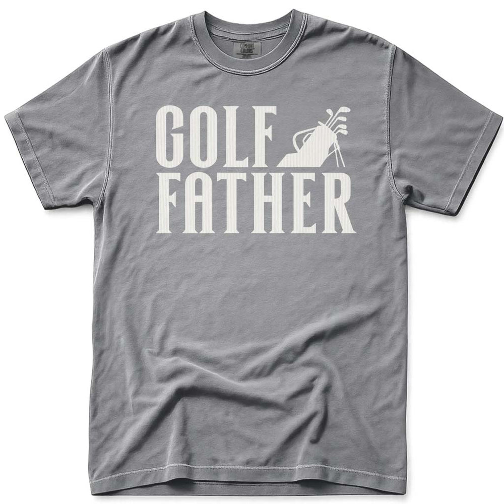 Golf Father Godfather Pun Dad T-Shirt - Grey