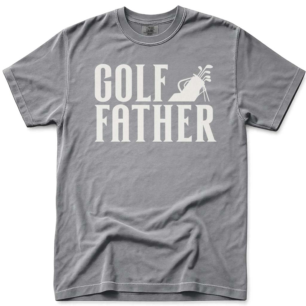 Golf Father Godfather Pun Dad T-Shirt - Grey