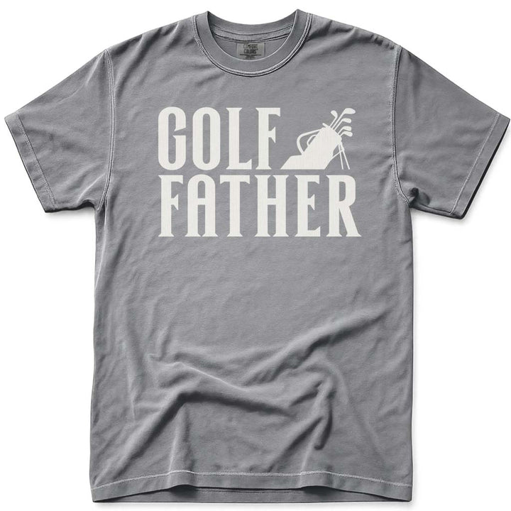 Golf Father Godfather Pun Dad T-Shirt - Grey