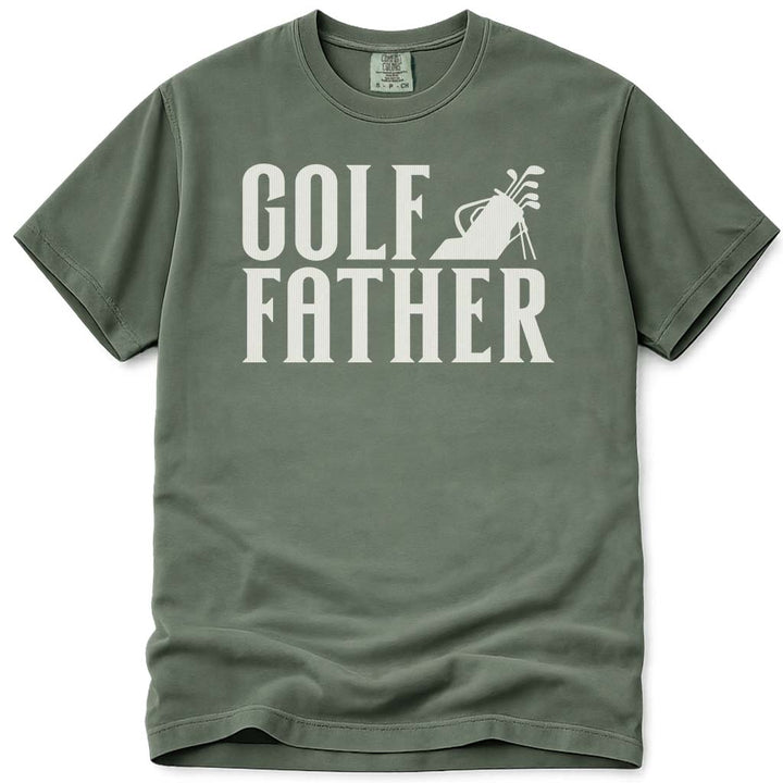 Golf Father Godfather Pun Dad T-Shirt - Moss