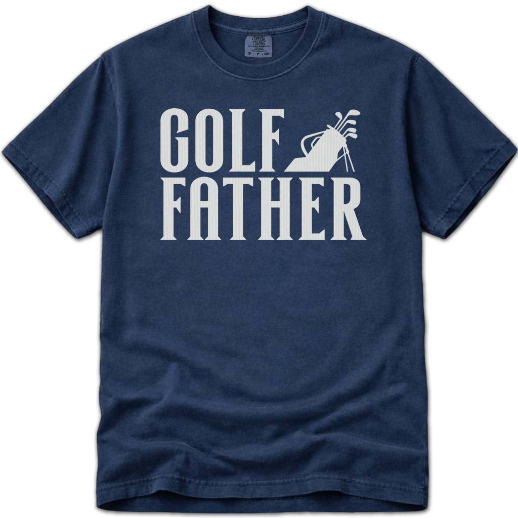 Golf Father Godfather Pun Dad T-Shirt - Navy