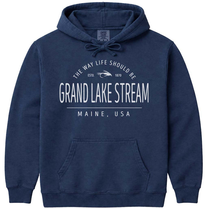 Grand Lake Stream Fly Fishing Sweatshirt - Navy