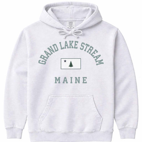 Grand Lake Stream Maine Vintage Flag Hoodie