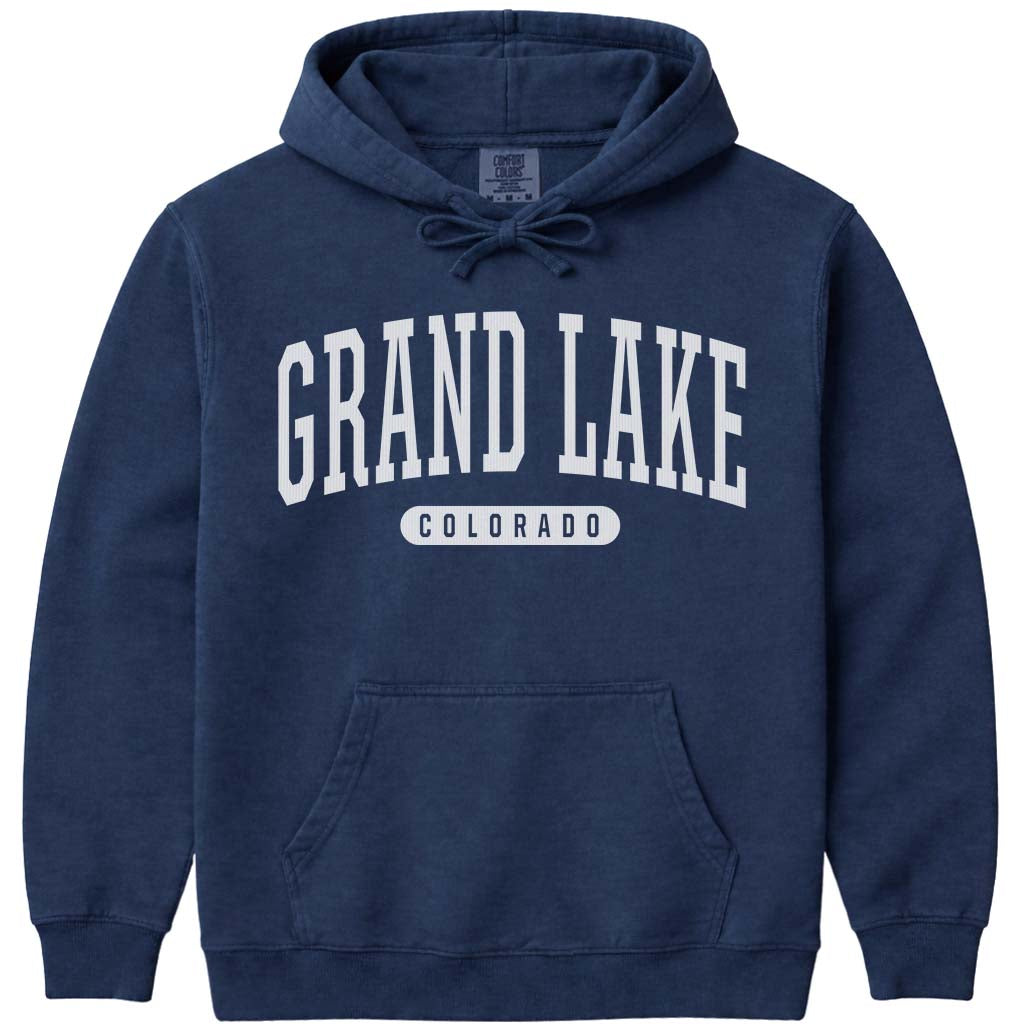 Grand Lake Colorado Hooded Sweatshirt - Navy