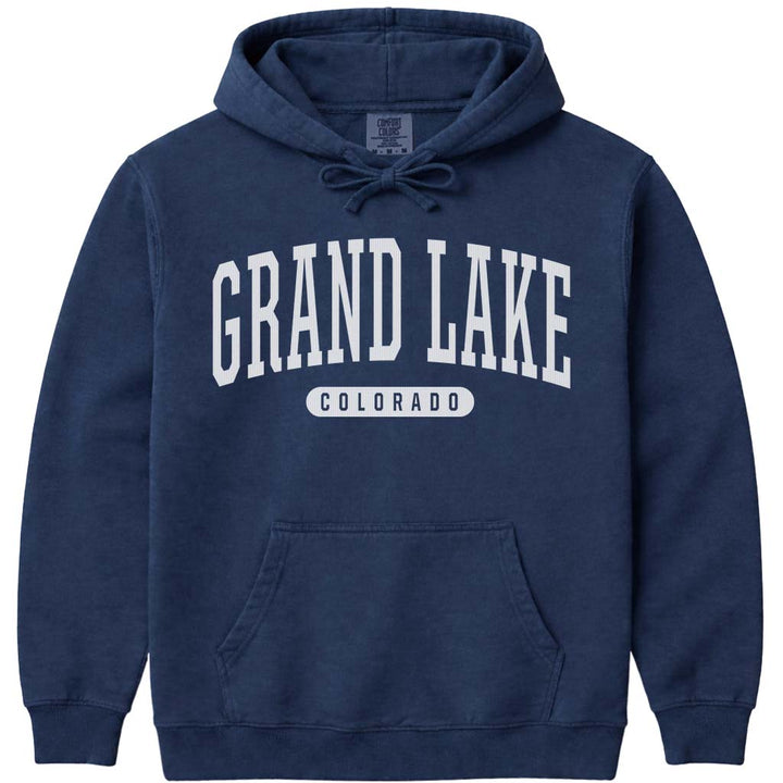 Grand Lake Colorado Hooded Sweatshirt - Navy