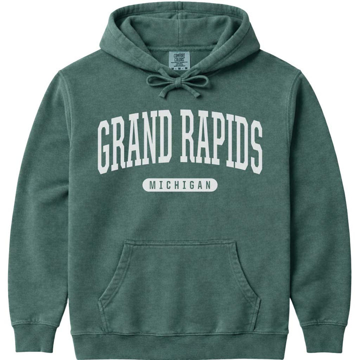 Grand Rapids Michigan Hooded Sweatshirt - Blue Spruce