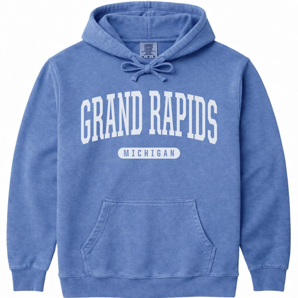 Grand Rapids Michigan Hooded Sweatshirt - Flo Blue