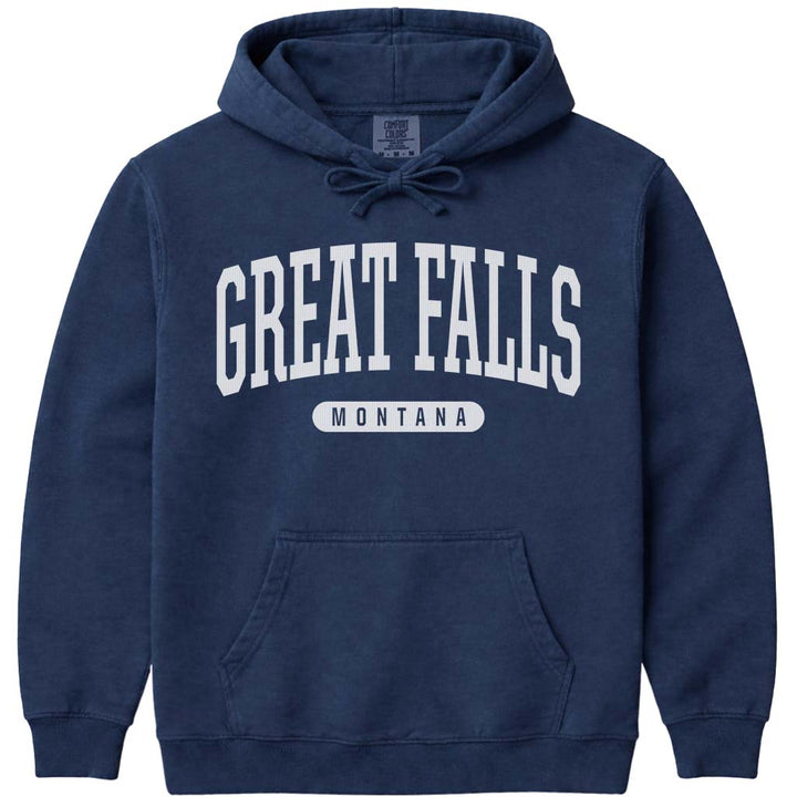 Great Falls Montana Hoodie Sweatshirt - Navy