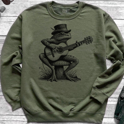 Cottagecore Guitar Frog Sweatshirt