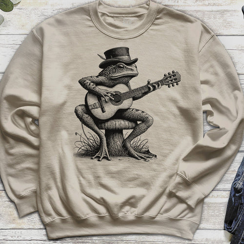Cottagecore Guitar Frog Sweatshirt