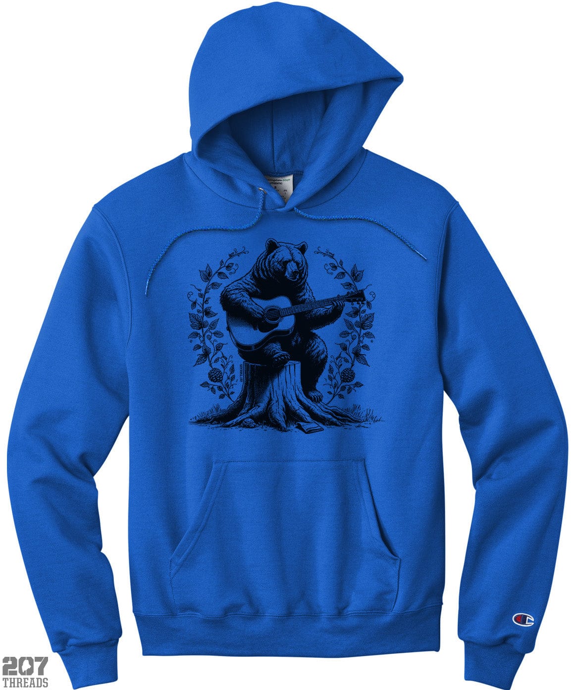 Guitar Bear Hoodie - Champion Sweatshirt