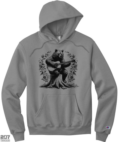 Guitar Bear Hoodie - Champion Sweatshirt