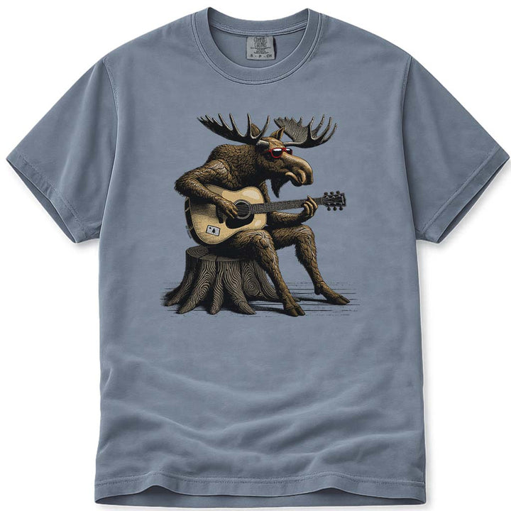 Guitar Moose T Shirt - Blue Jean