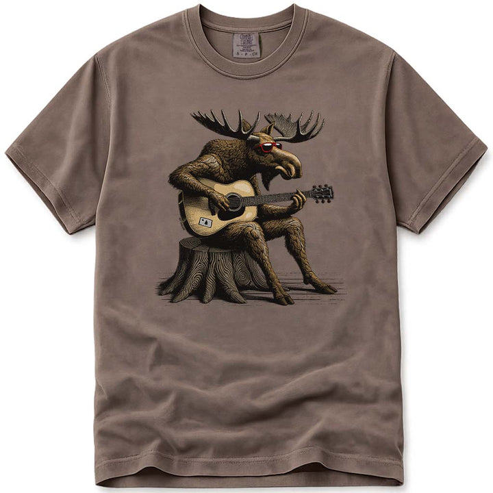 Guitar Moose T Shirt - Espresso